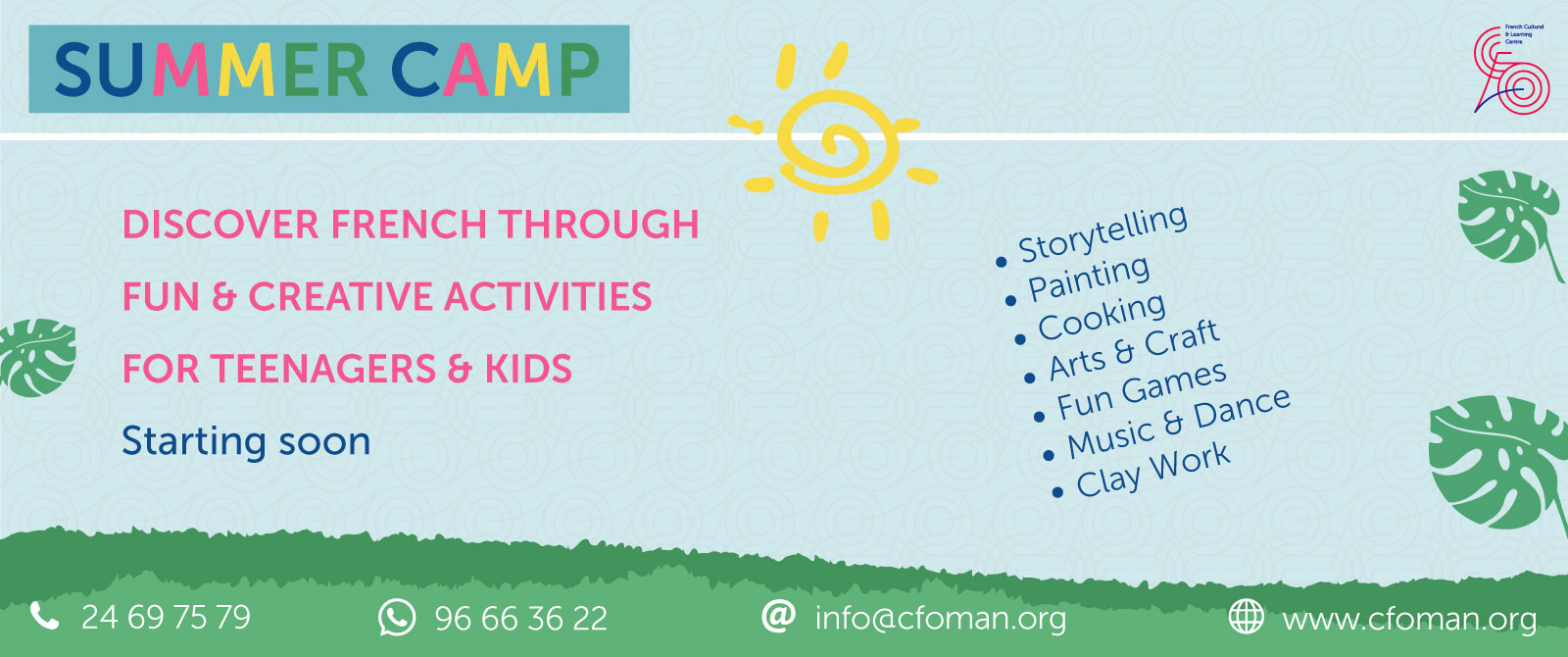 Registrations are open for our CFO summer camps!